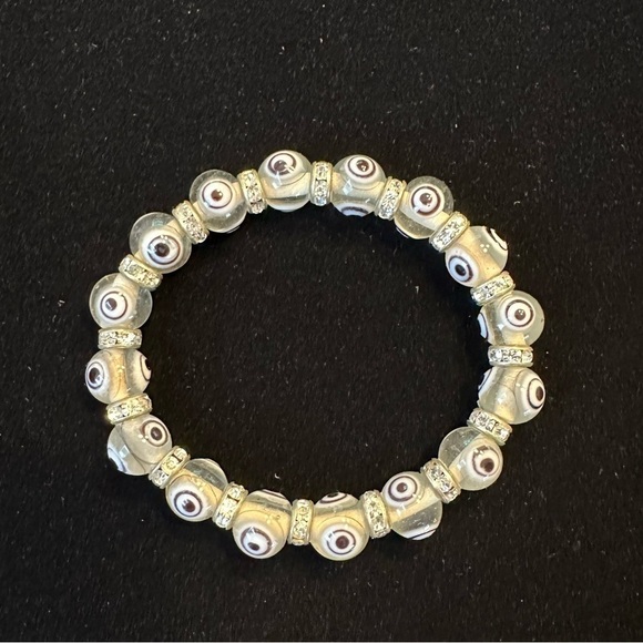 Gorgeous Stretch Evil Eye Bracelets - Set of 4 - Handmade - Picture 5 of 6